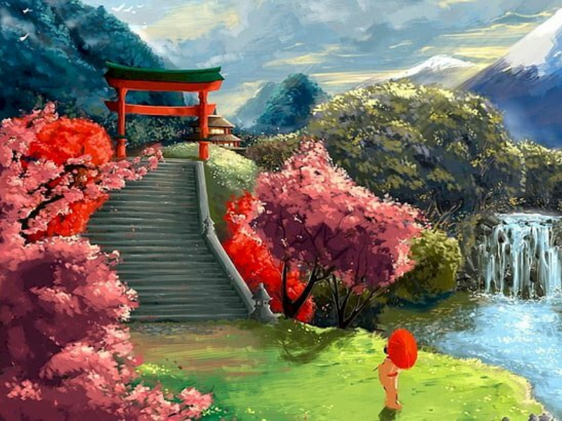 Ý nghĩa của tranh phong cảnh Nhật Bản