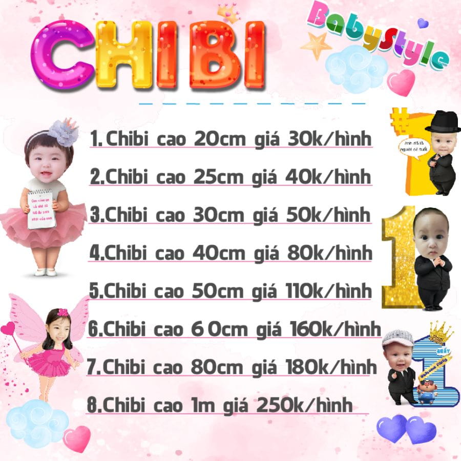 Giá làm hình chibi cho bé