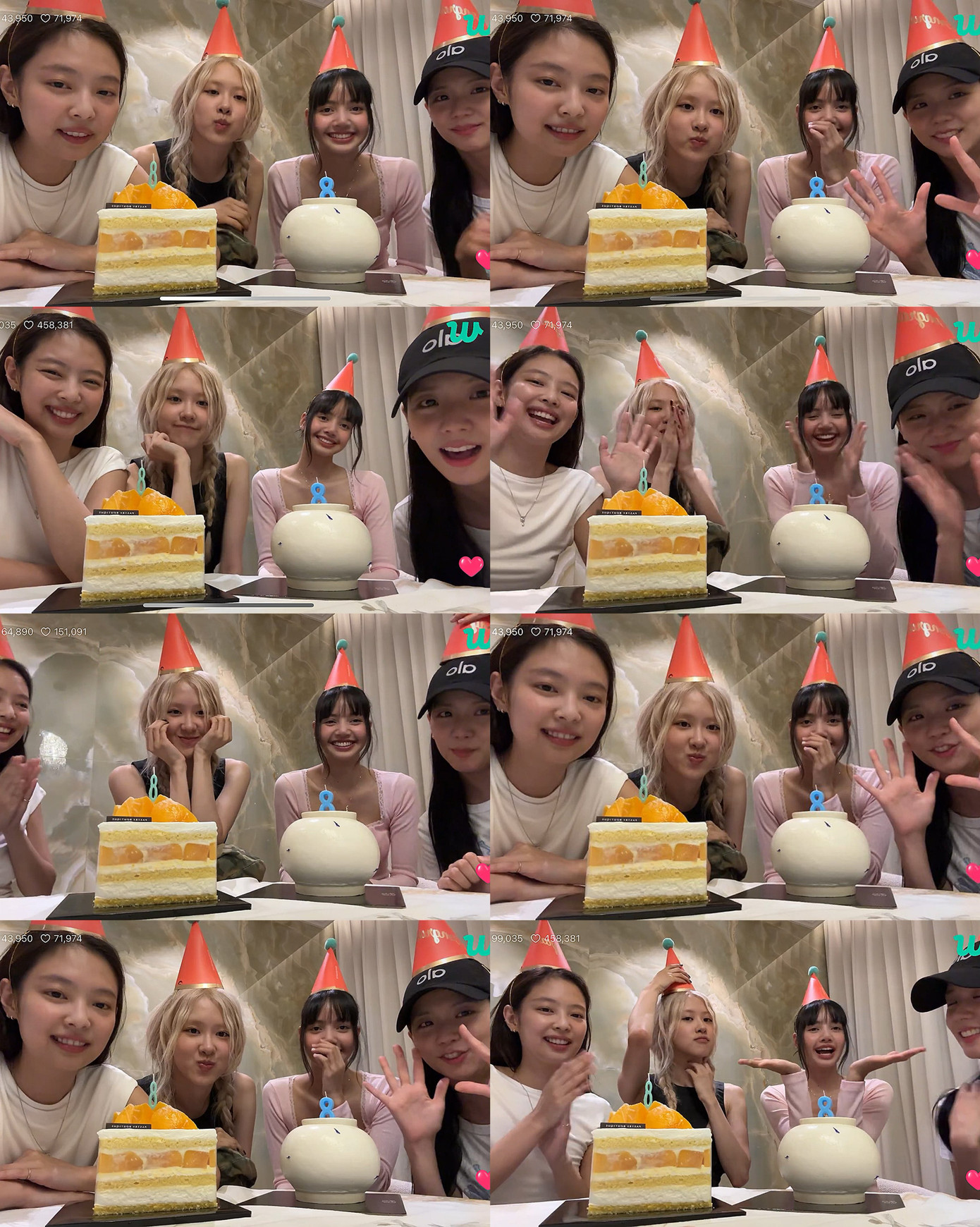 Khoảnh khắc cùng cầu nguyện, thổi nến của BLACKPINK làm fan nhớ những livestream cũ.