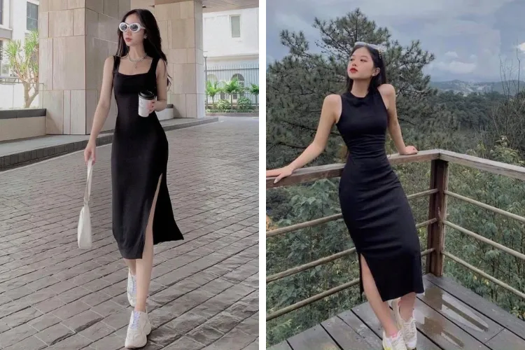 Mẫu đầm ôm body xẻ tà tôn dáng thanh lịch, quyến rũ rất được giới trẻ yêu thích