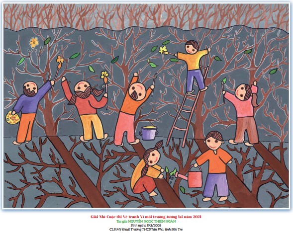 Triển lãm tranh thiếu nhi "Vì môi trường tương lai”