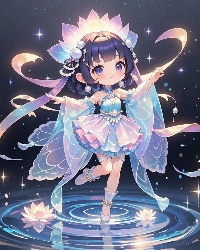 nữ chibi anime ảnh cute style