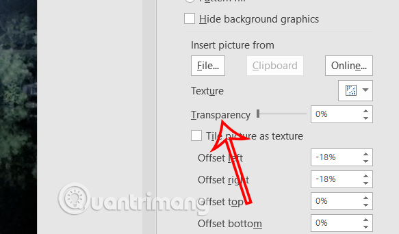 Cài ảnh nền làm mờ PowerPoint