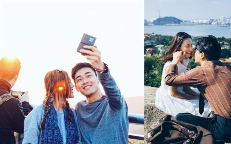 Tạo dáng chụp hình đáng yêu
