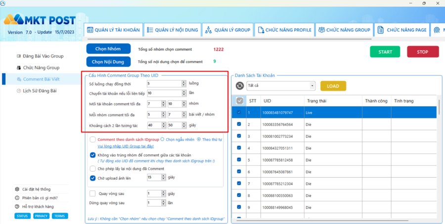 Hướng dẫn cách auto comment group hàng loạt bằng MKT Post