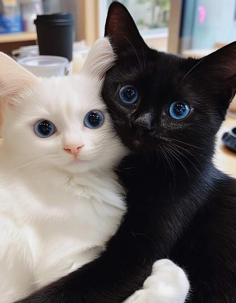 Avatar đôi cute mèo phù hợp mọi cặp đôi
