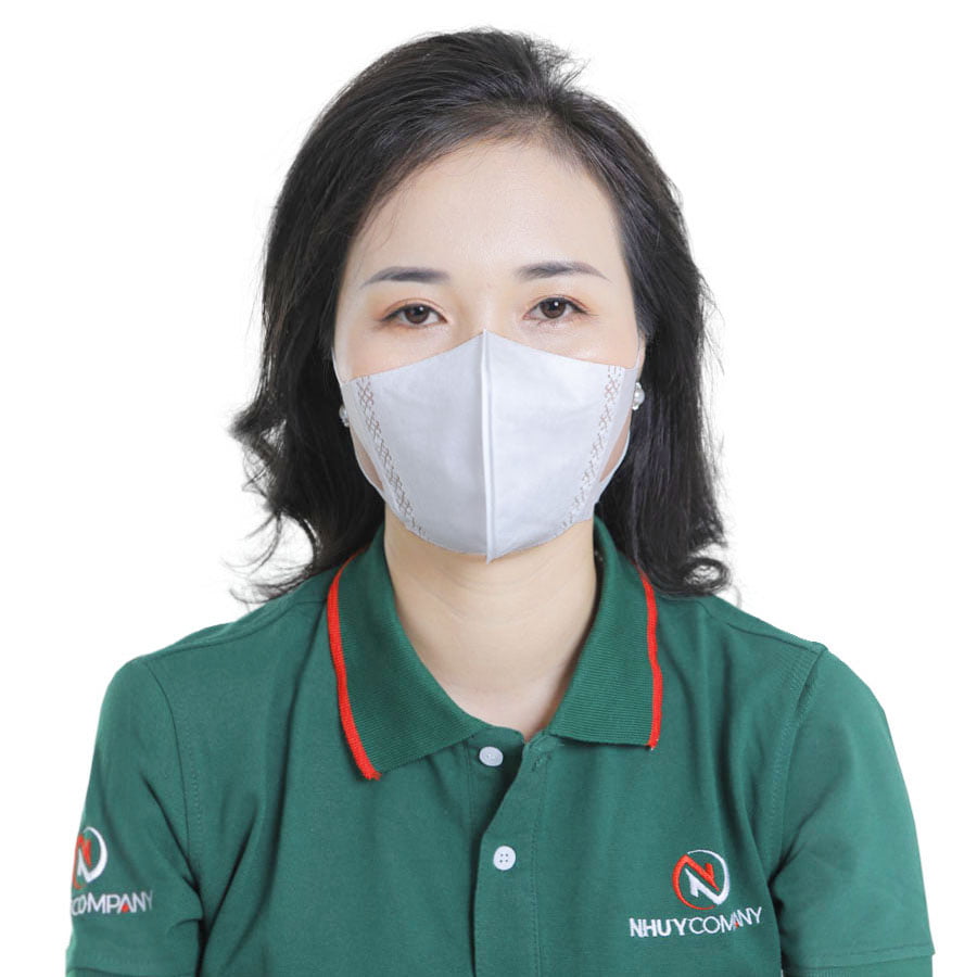 khẩu trang 3d màu trắng