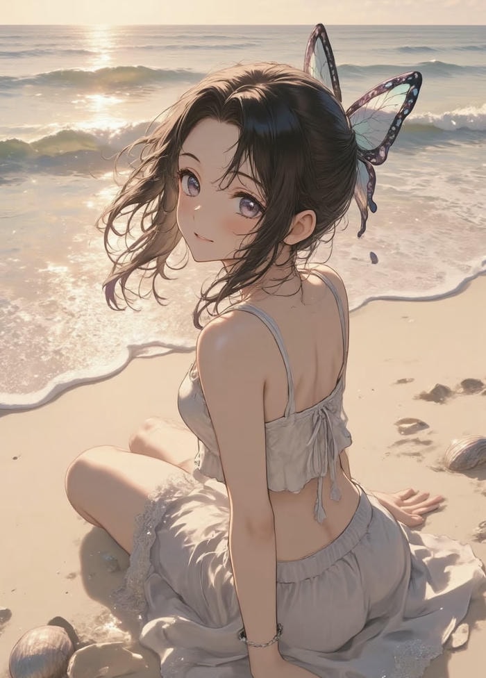 anime bikini trên bãi biển