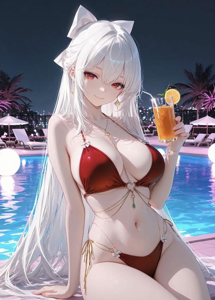 anime mặc bikini trên biển