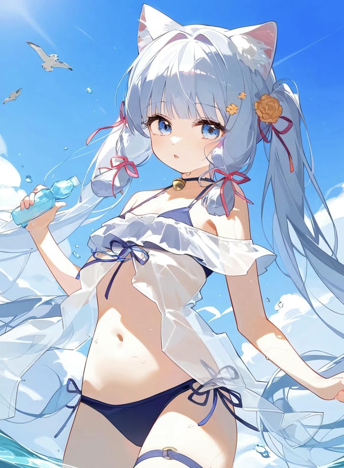 anime girl mặc đồ tắm