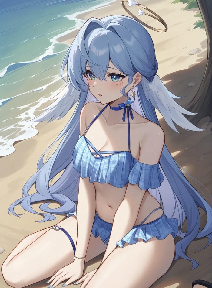 anime bikini ngoài bãi biển