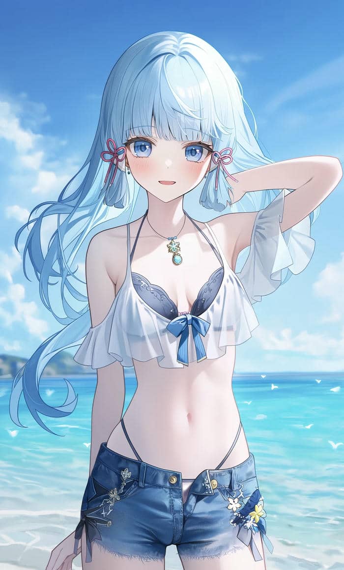 anime bikini tạo dáng