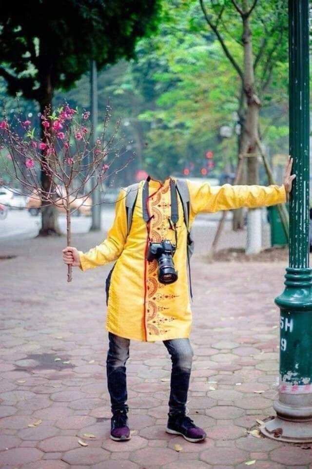 ảnh ghép mặt tết cute