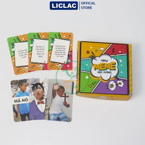 Hình ảnh sản phẩm Bộ Bài Meme Học Đường Boardgame Hài Hước Lầy Lội Chơi Nhóm Bạn - Giảm 29.000đ