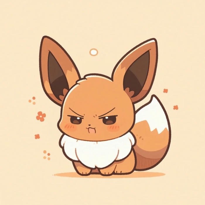 Hình avatar dễ thương chibi cáo nhỏ mắt long lanh
