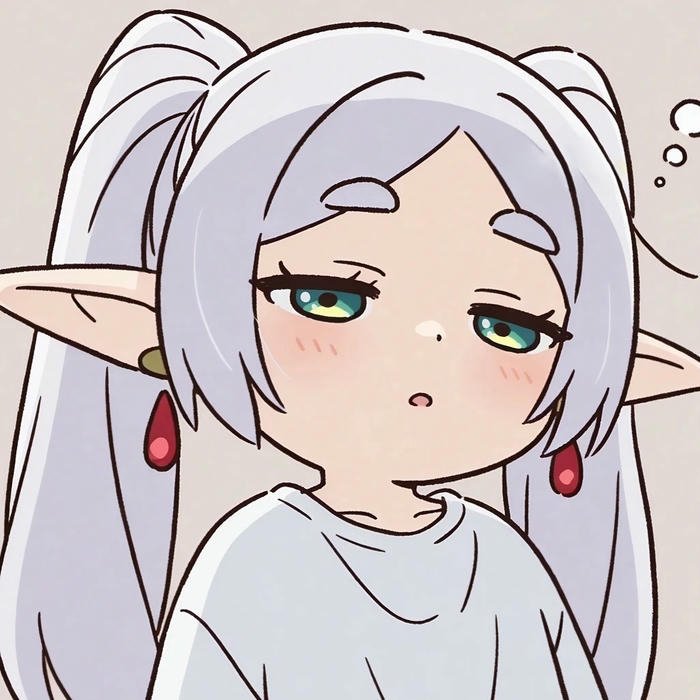 Hình ảnh avatar bé gái chibi tóc trắng mắt buồn