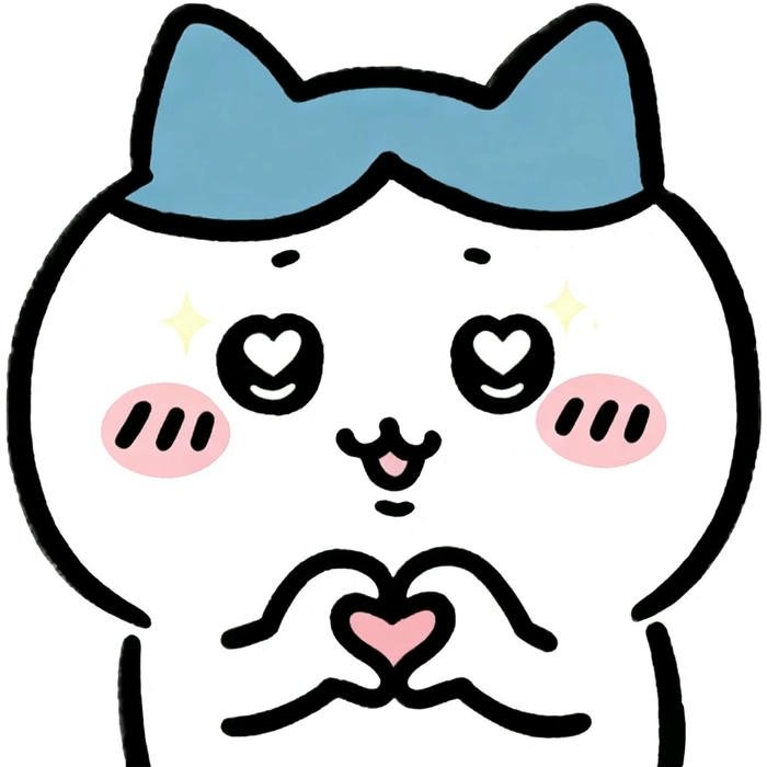 Hình ảnh avatar mèo trắng chibi tạo dáng trái tim mắt long lanh