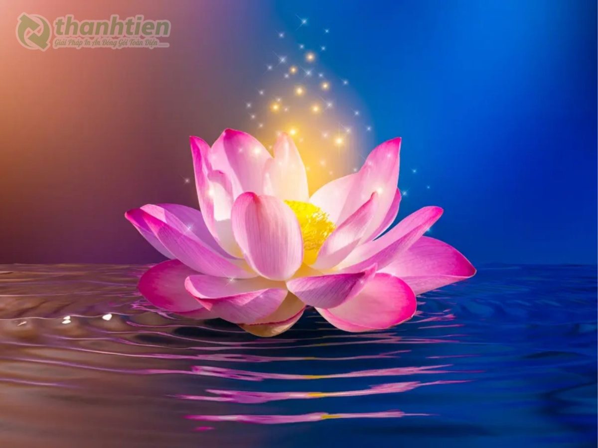 Hình nền hoa sen phật giáo AI sắc nét