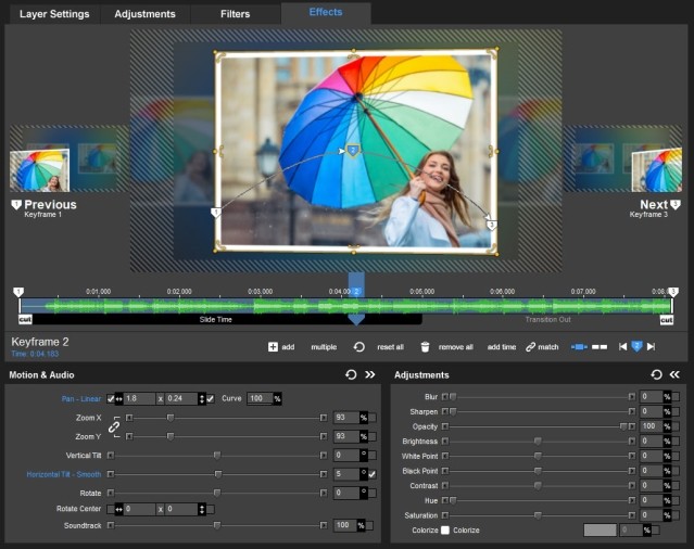 Nhiều hiệu ứng trên ProShow Producer