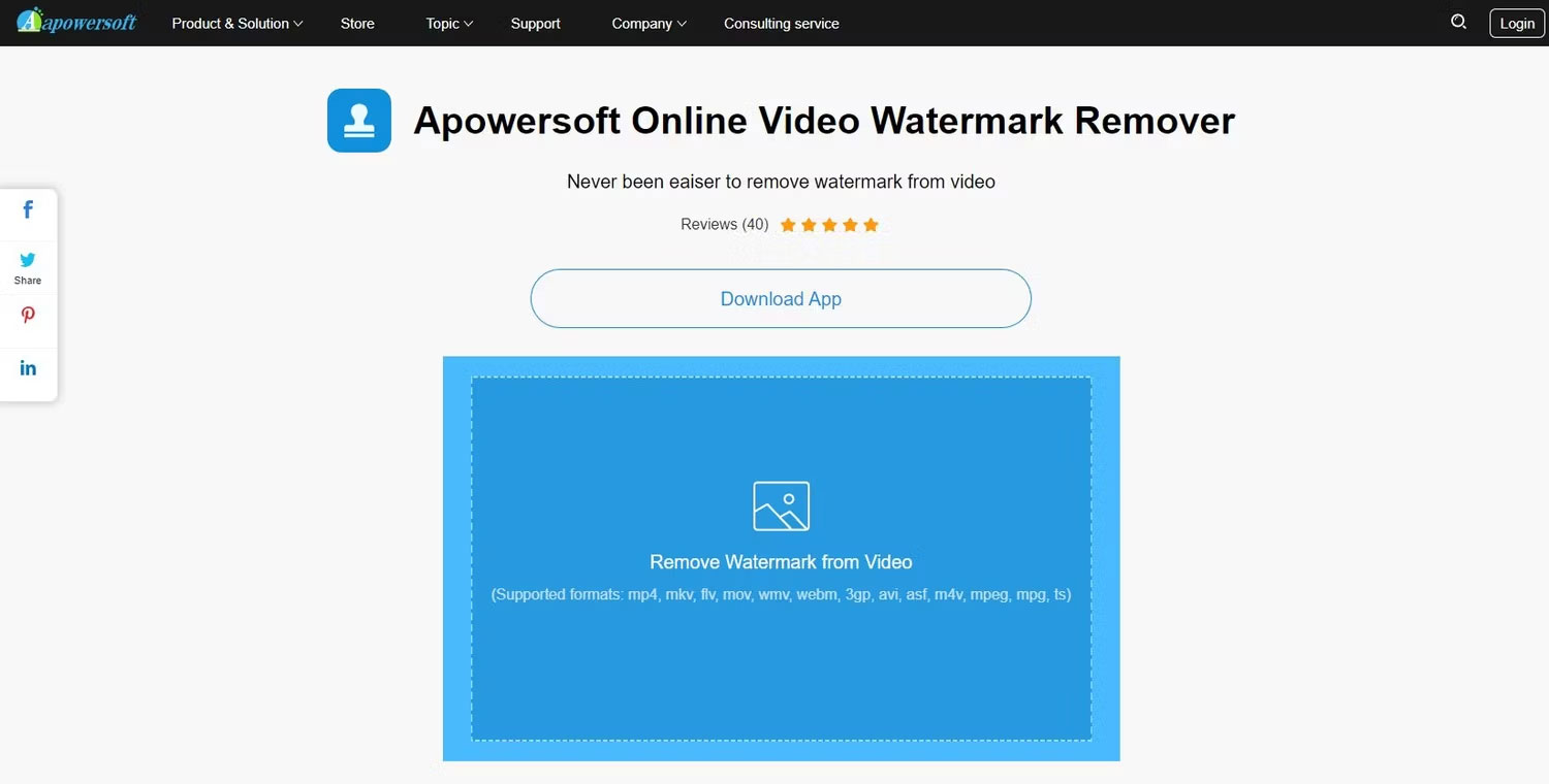 Công cụ xóa watermark trực tuyến của 123apps 