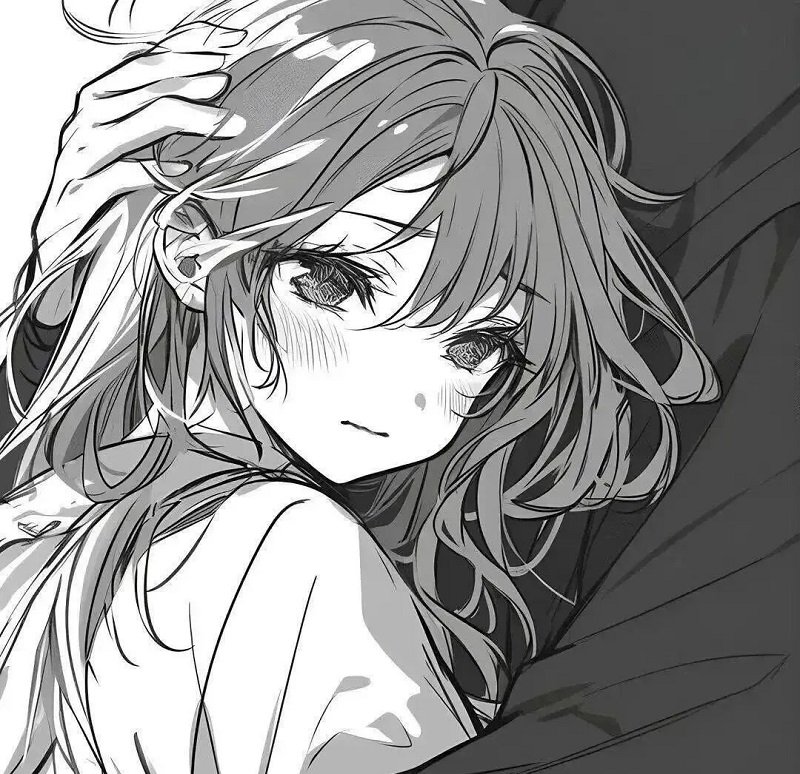 Bộ ảnh avatar đôi anime đen trắng cực chất