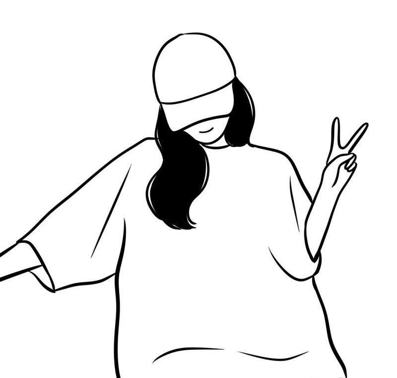 Bộ ảnh avatar đôi anime đen trắng phong cách cool