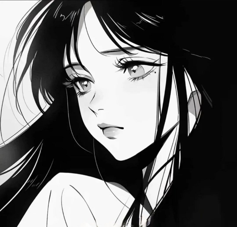 Avatar đôi anime đen trắng nhẹ nhàng nhưng cuốn hút
