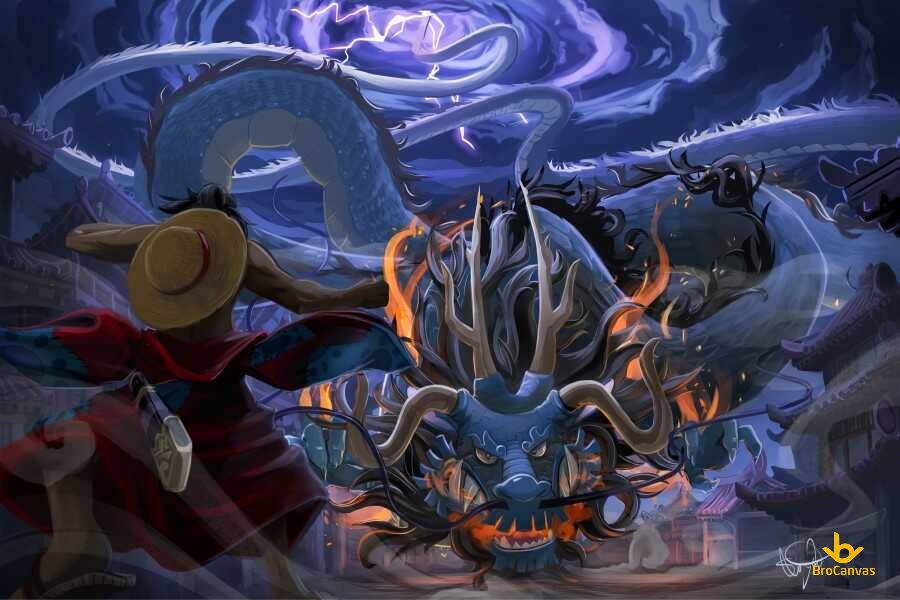 Hình ảnh Tứ Hoàng KaiDo Giao Tranh Với Luffy