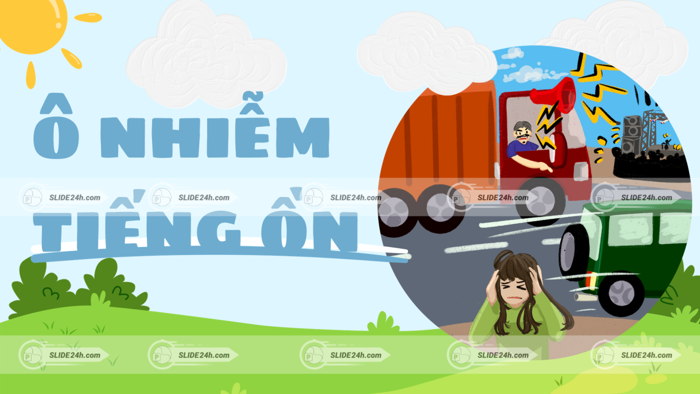 Slide Ô Nhiễm Tiếng Ồn – Bộ Template PowerPoint Chuyên Sâu Cho Học Sinh, Sinh Viên & Giáo Viên