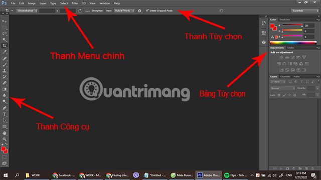 Giới thiệu giao diện Photoshop CS6 cho người mới