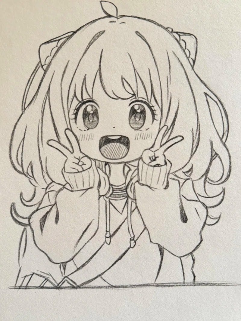 tranh phác họa anime